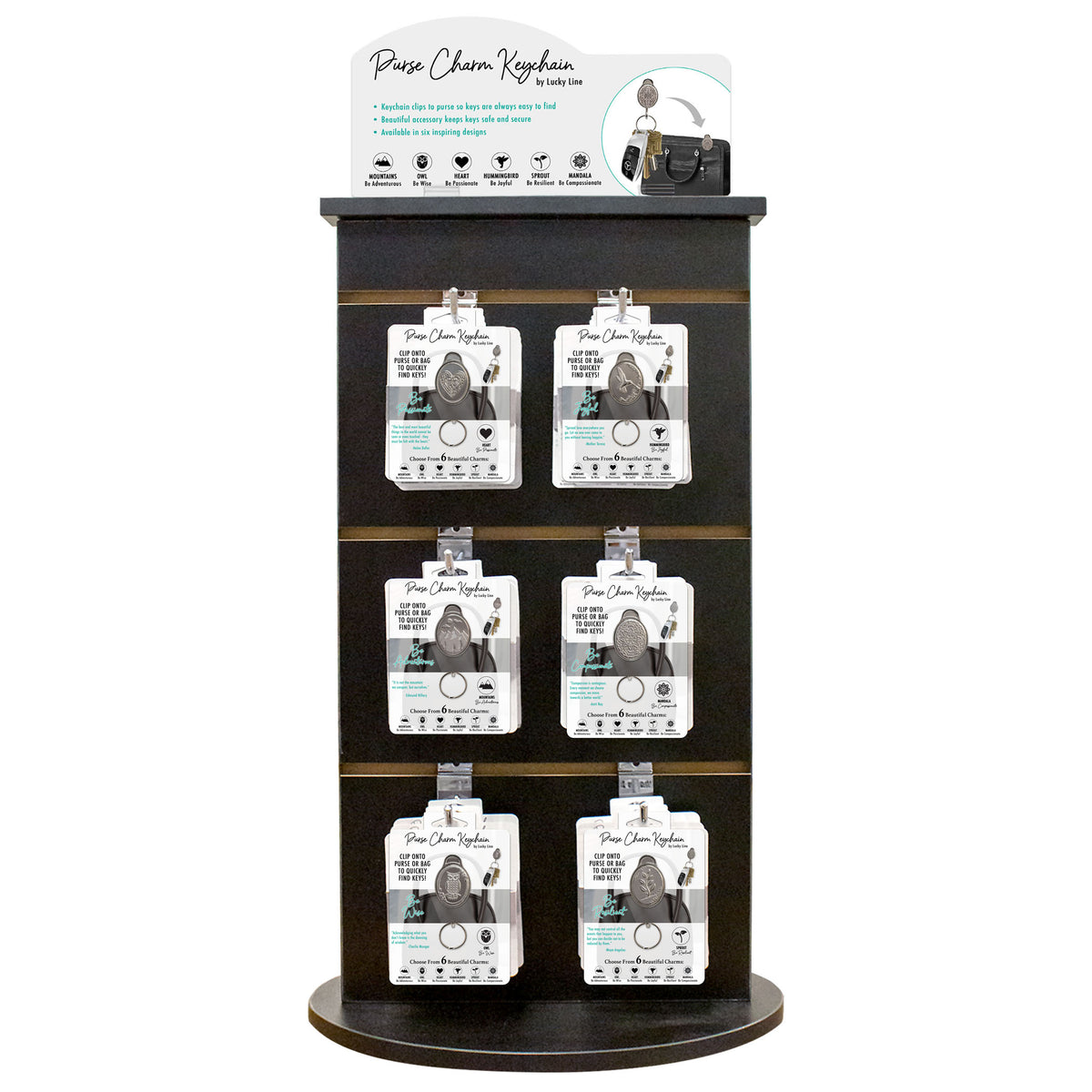 Purse Charm Keychains Display | Retail Solutions | Lucky Line Products