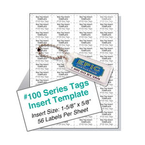 100 Series Horizontal Tag Template