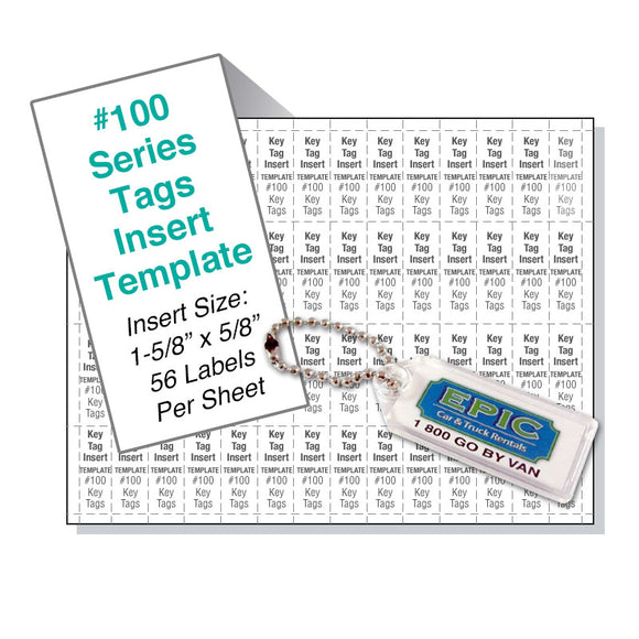 100 Series Vertical Tag Template