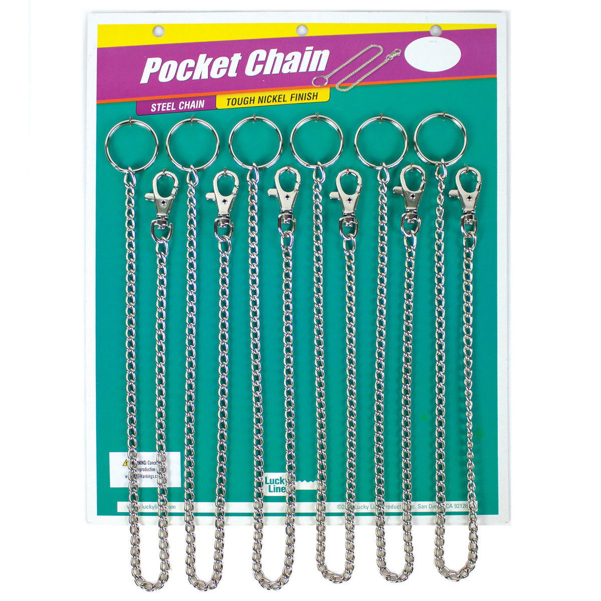 Lucky Line 16 In. Nickel Steel Pocket Chain - Henery Hardware