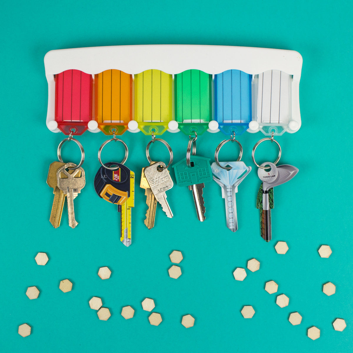 6Key Tag Rack Key Storage Lucky Line Products