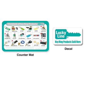 Lucky Line Counter Mat & Decal retail solutions for locksmiths and hardware stores
