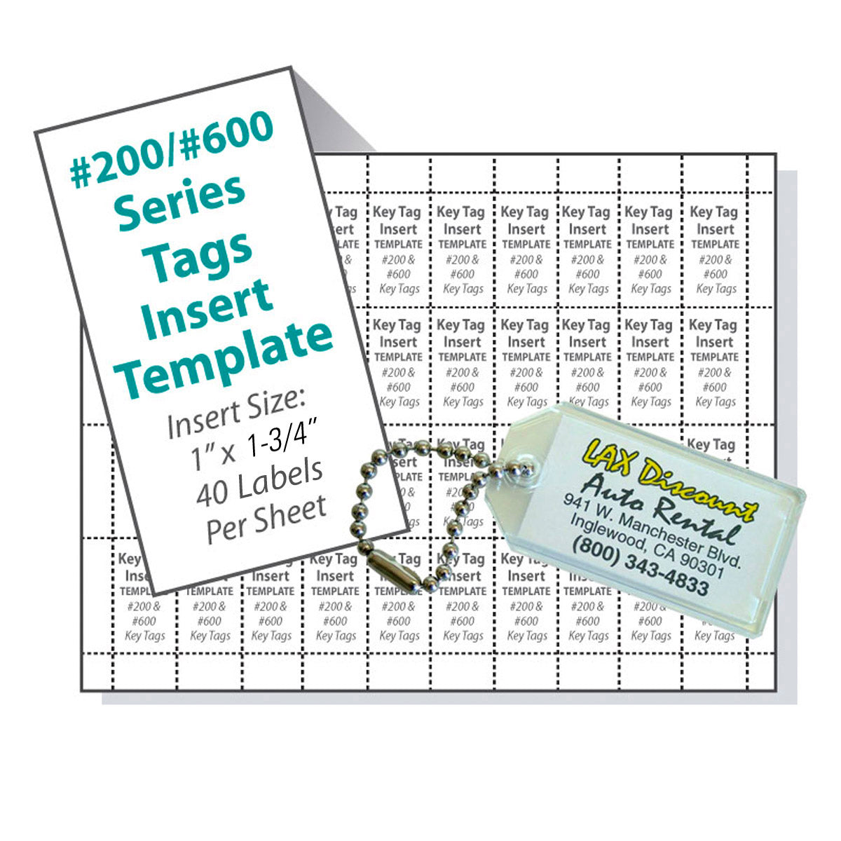 200 and 600 Series Vertical Tag Template | Lucky Line Products