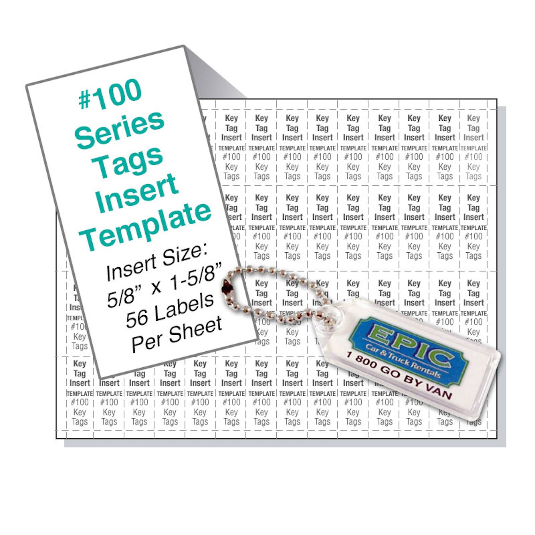 104 Tags Design 100 Series Horizontal Tag Template | Lucky Line Products