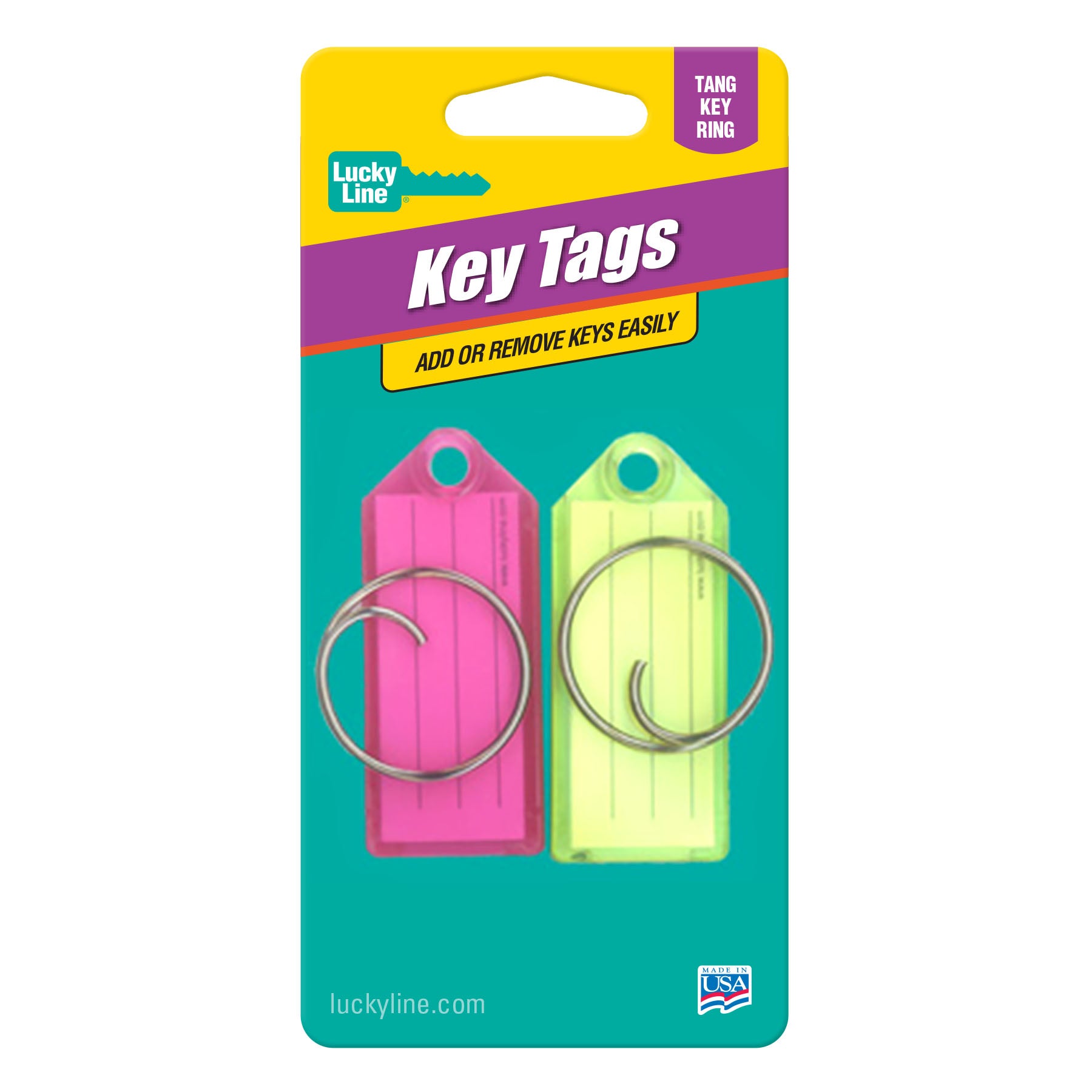 Key Tag with Tang Ring | Lucky Line Products Key Tag with Tang Ring | Lucky Line Products