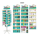 Lucky Line 34053F Revolving Floor Display, 3-Panel
