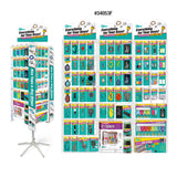 Lucky Line 34053F Revolving Floor Display, 3-Panel