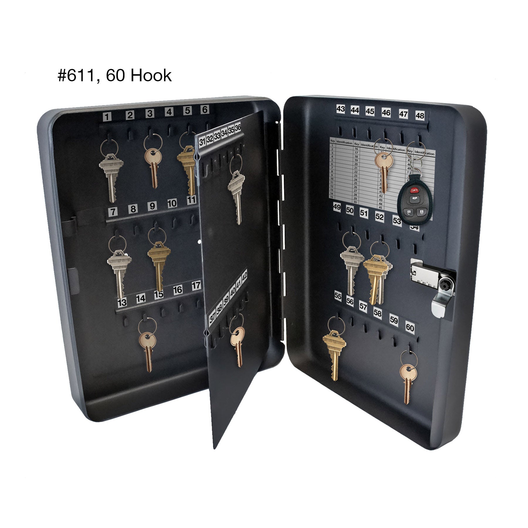 Lockable Key Rack Locking Metal Key Cabinets | Key Storage | Lucky Line Products