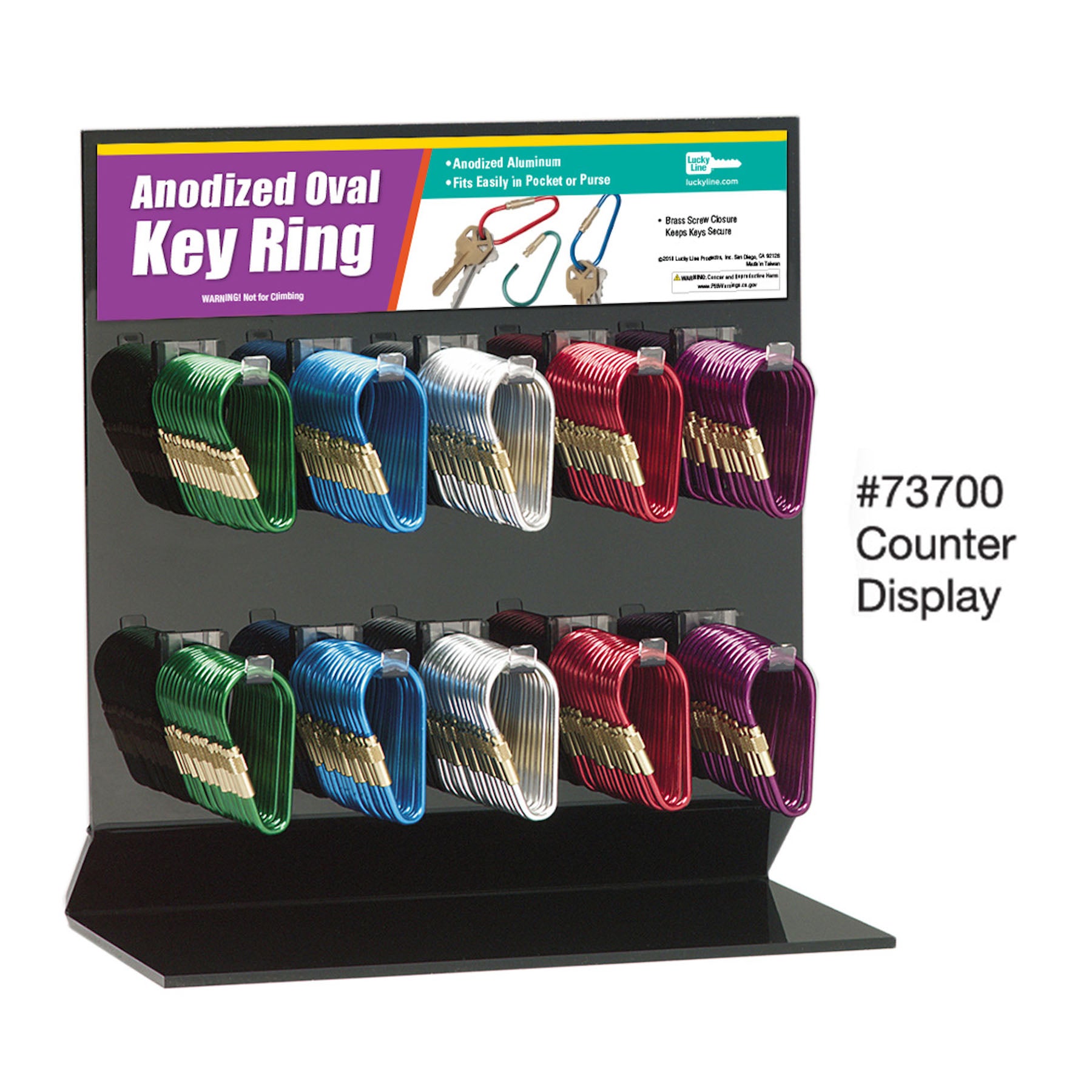 Anodized Oval Key Ring | Lucky Line Products