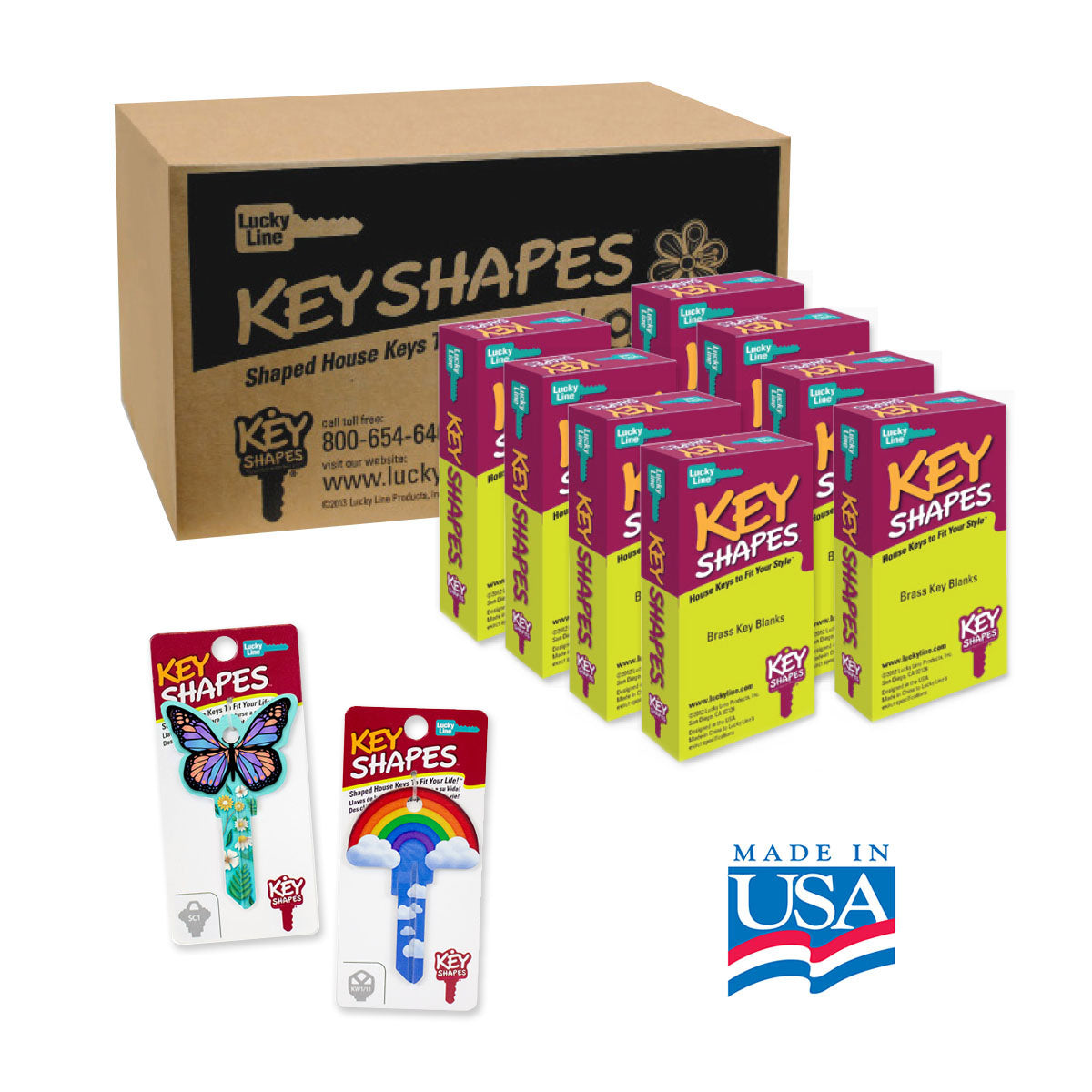 Butterfly & Rainbow Key Shapes™ Kit | Lucky Line Products