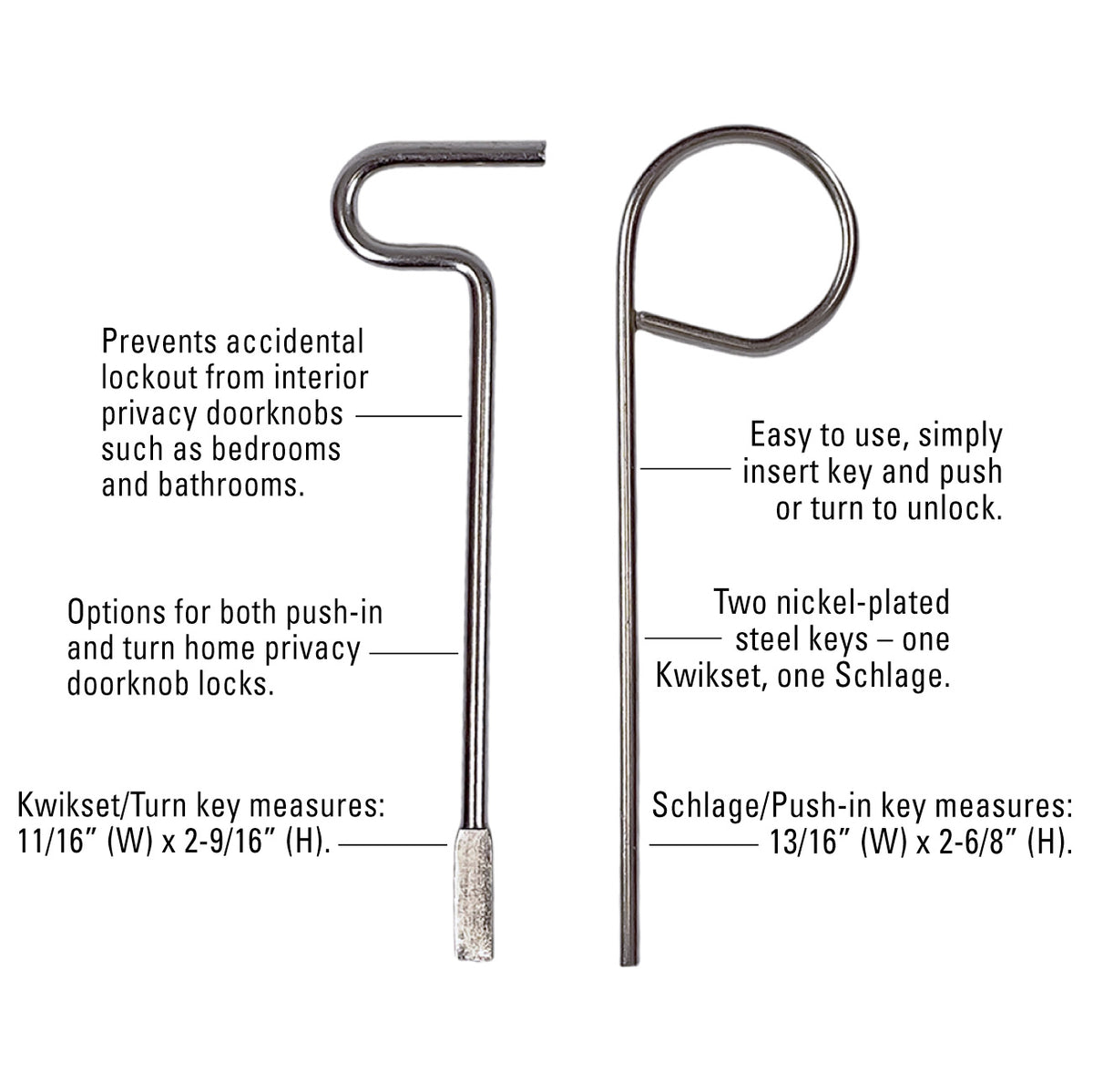 Privacy Keys | Lucky Line Products