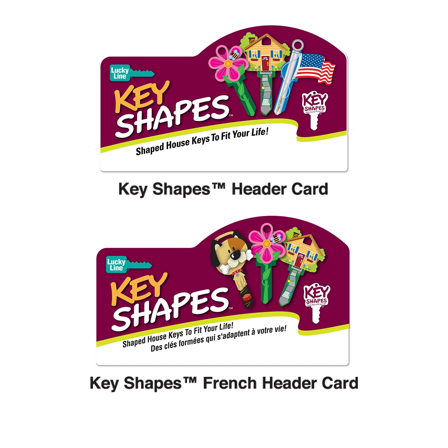 Key Shapes™ Header Cards | Retail Solutions | Lucky Line products ...