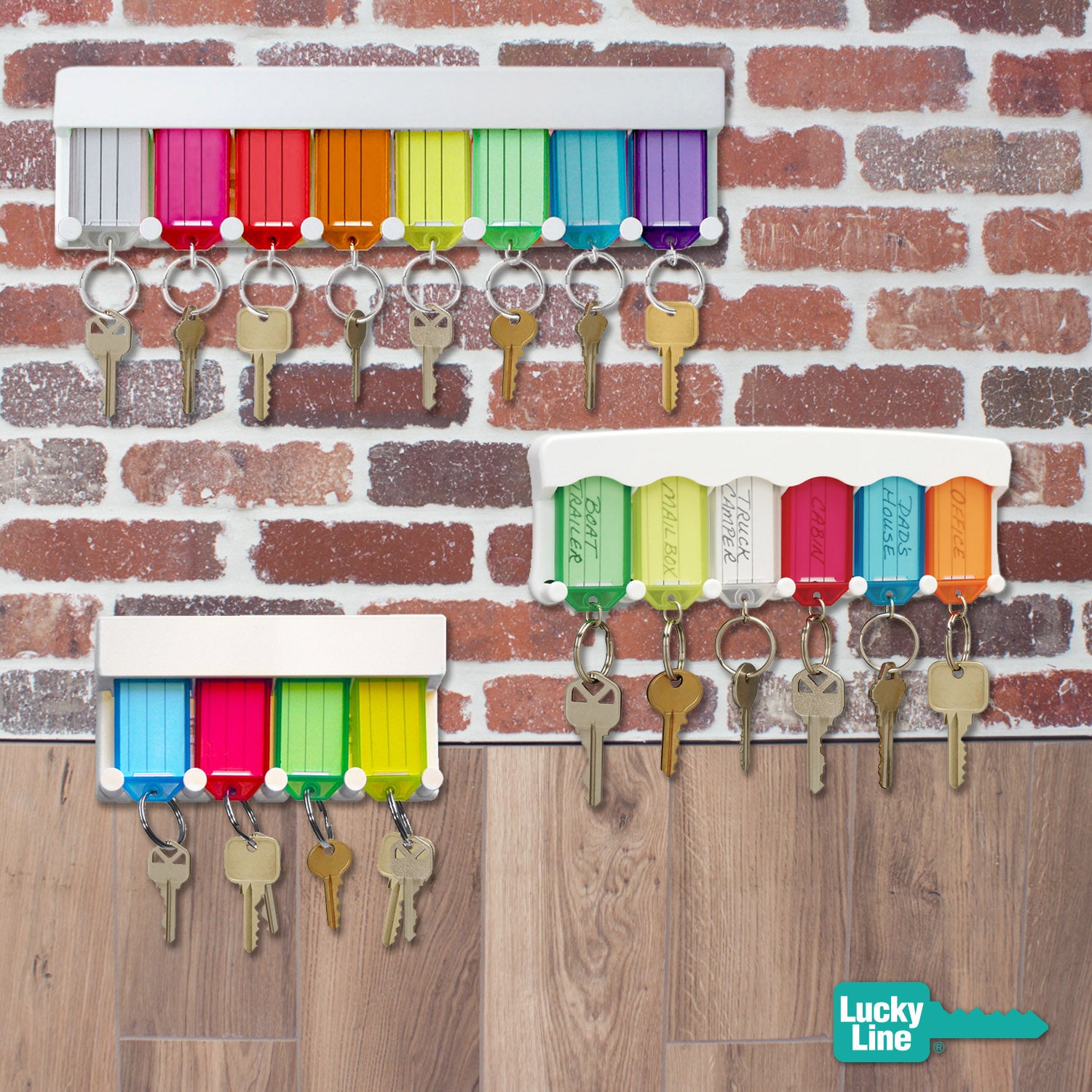 Key Tag Rack Insert 4-Key Tag Rack | Key Storage | Lucky Line Products