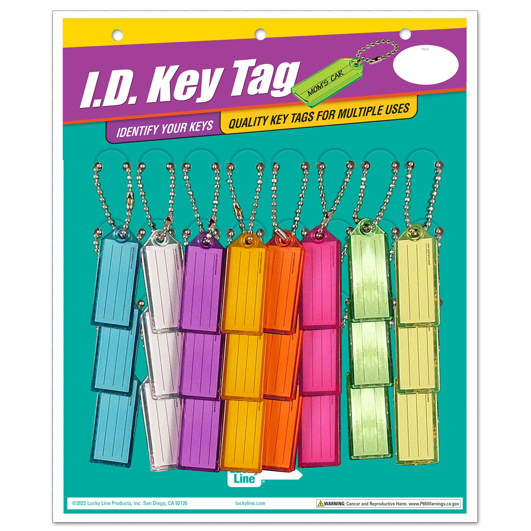 thumbnail image 2 of Lucky Line Key Tag With Flap And Split Ring, 10-Pack, Clear (6051010... 2 of 10