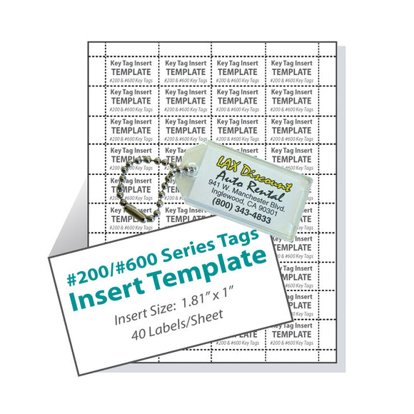 Lucky Line 200 and 600 Series Horizontal Tag Template printable download
