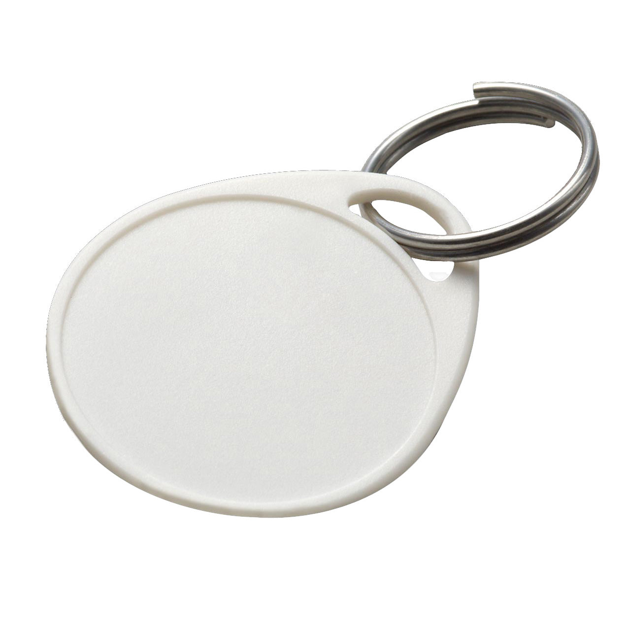 Blank Multi Color Round Plastic Key Chain With Key Ring Isolated On A White  Background Stock Photo, Picture and Royalty Free Image. Image 108996446.