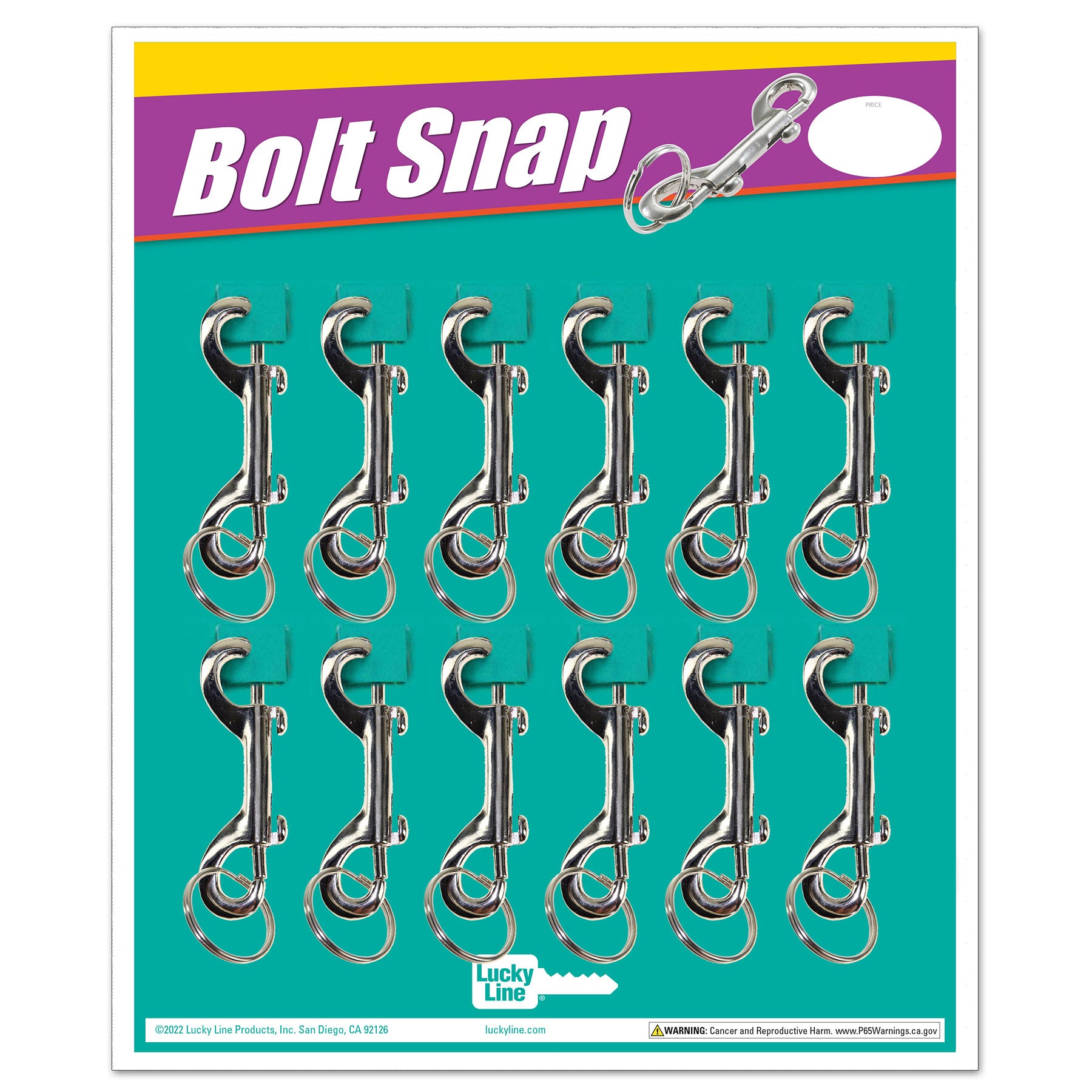 KEY-BAK Double Ended Bolt Snap, Key Chain Accessory with 1.125 Split Ring