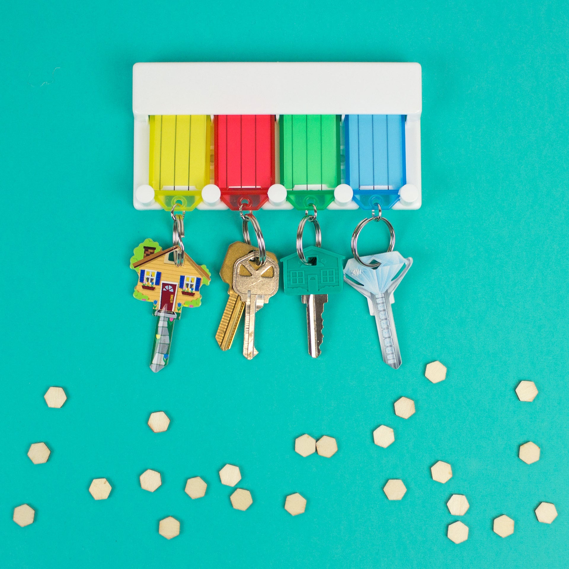 Key Tag Rack Insert 4-Key Tag Rack | Key Storage | Lucky Line Products