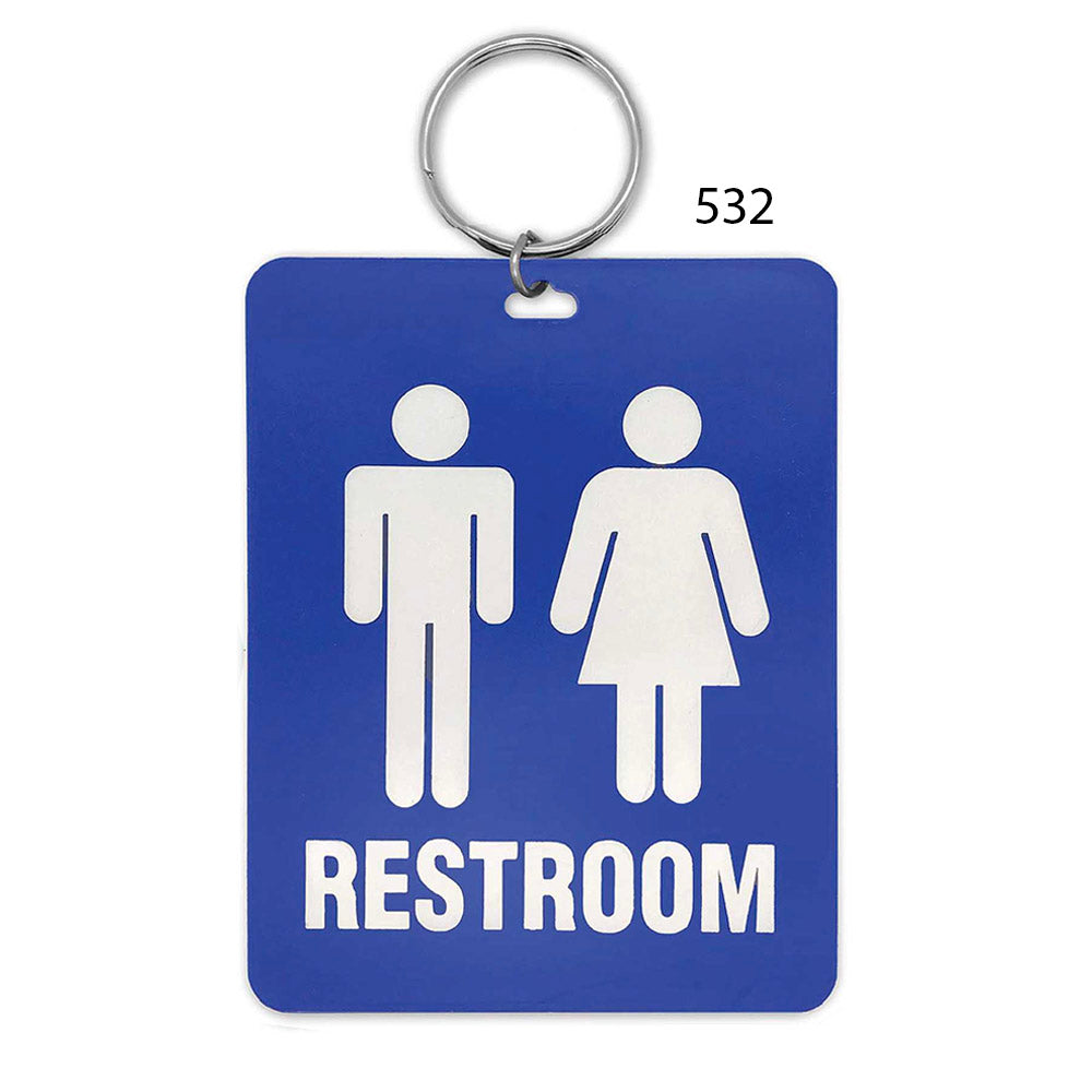 Restroom Tag with Ring | Lucky Line Products
