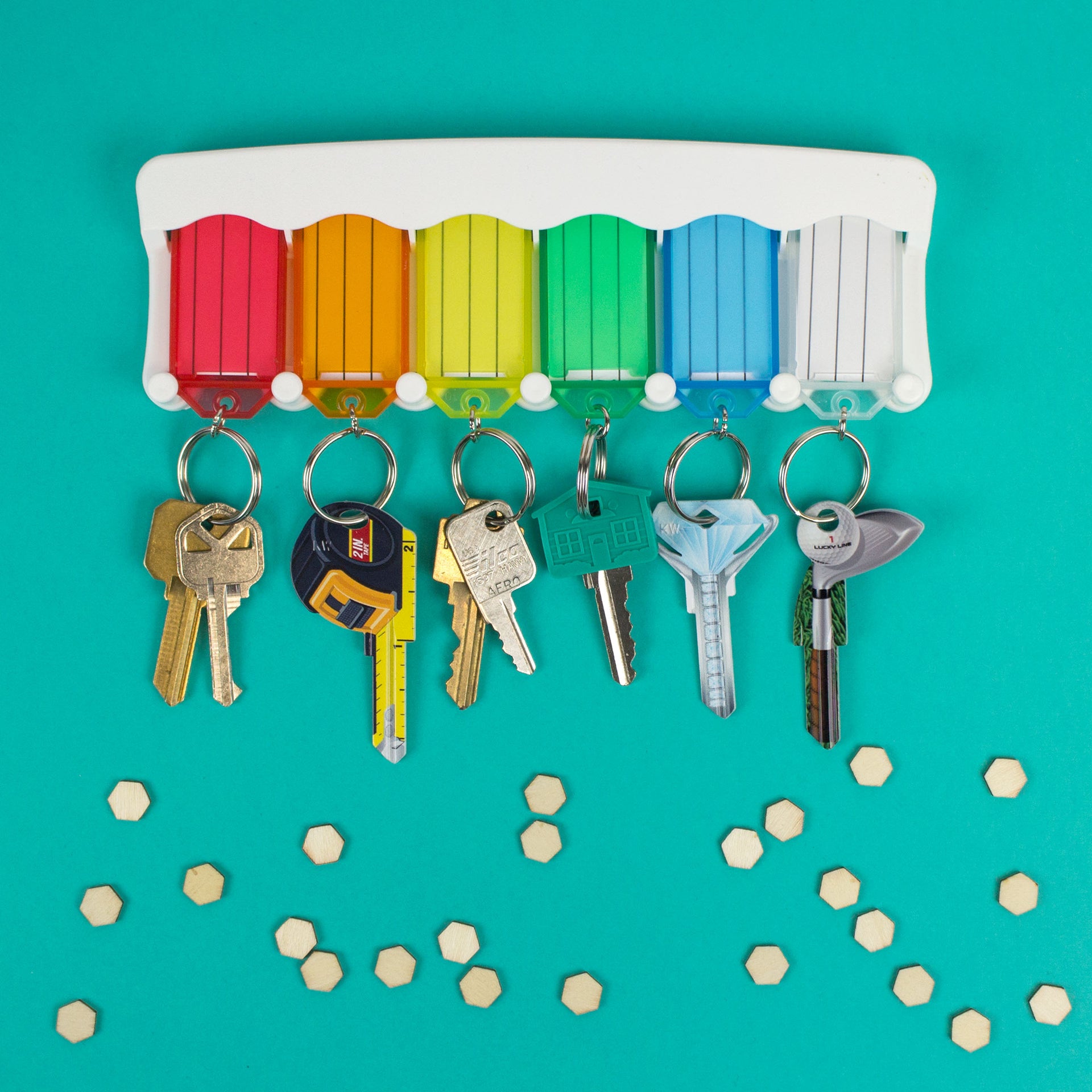 Key Tag Rack Insert 6-Key Tag Rack | Key Storage | Lucky Line Products