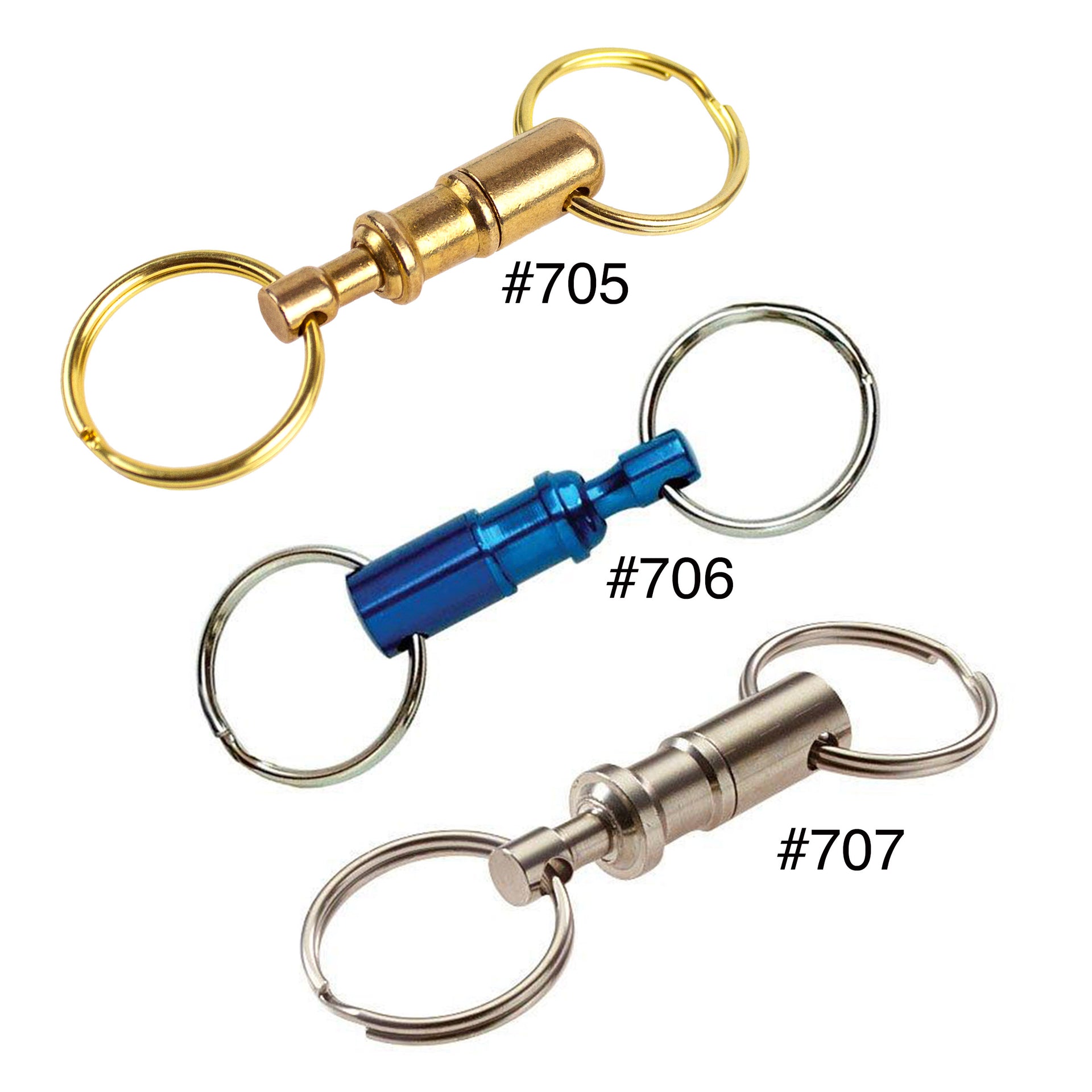 Stainless Steel Quick Release Detachable Keychain Key Ring Belt Clip Holder | Auto Connectors