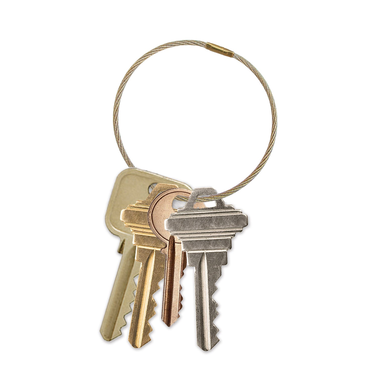 20 pcs - 1 1/8 Inch Silver - Heavy Duty Key Ring with Connector Chain