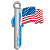Lucky Line American Flag Key Shapes decorative house key B101