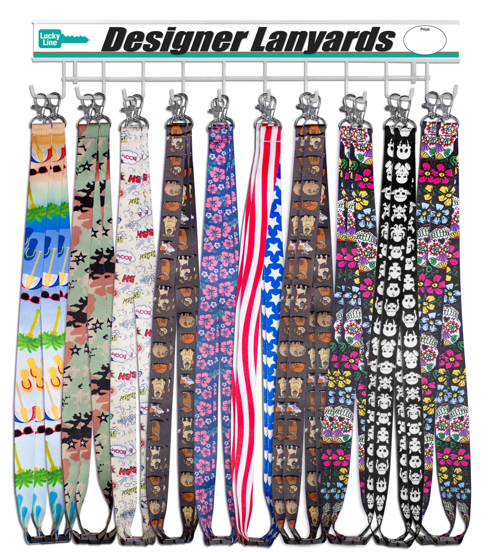 Designer Lanyards Wall Lucky Line Products