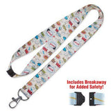 Lucky Line Comic Lanyard to wear around your neck and easily attached keys, a badge, or other small items C203