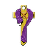 Lucky Line Cross Religious Key Shapes decorative house key B124