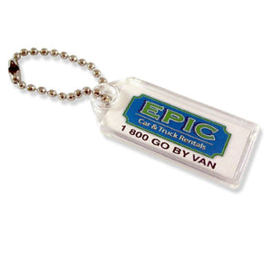 Lucky Line Custom Imprinted Key Tag with Ball Chain create a custom print 951001