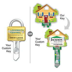 Grow Your business with Lucky Line custom house keys, promotional key shape, custom key shape