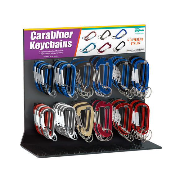 Lucky Line Carabiner Key chain Display retail solutions for locksmith and hardware stores