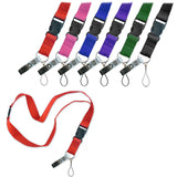 Lucky Line flat lanyard comes in assorted colors fits around neck to carry badge keys or small items 641