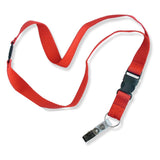 Lucky Line flat lanyard comes in assorted colors fits around neck to carry badge keys or small items 641