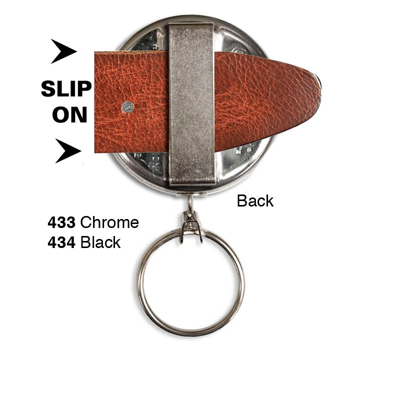 KeyBak Heavy Duty Retractable Key Holder with Belt Clip