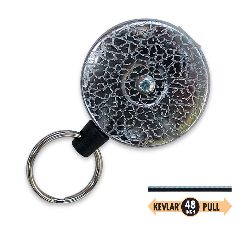 All Direction Pull Retractable Keychain Reels With Metal Key