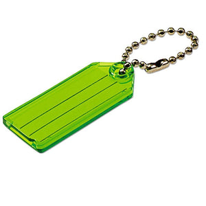 Lucky Line key tag with ball chain great plastic tag for luggage with paper insert 101