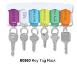 Lucky Line key tag with flap & split ring paper insert for identification and key organization 604 605