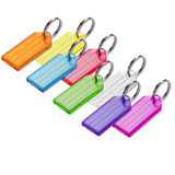 Lucky Line Key Tag with split ring durable transparent tag for keys or luggage 104