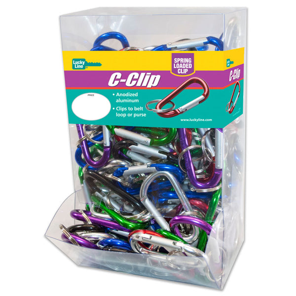 Lucky Line C-Clip Assorted 2-3/8 In. Anodized Aluminum C-Clip Key Ring  73701, 1 - Gerbes Super Markets
