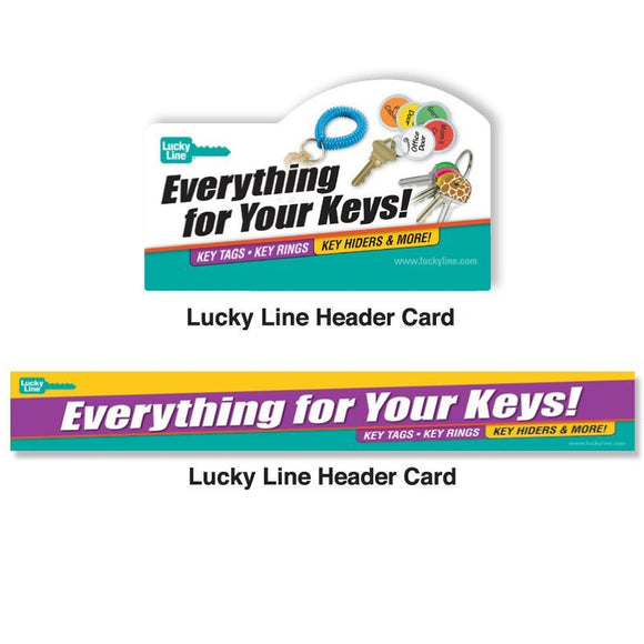 Lucky Line Header Cards retail solutions for locksmiths and hardware stores