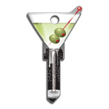 Lucky Line Martini Key Shapes decorative house key B133