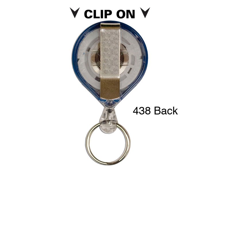 KEY-BAK MINI-BAK HD-ID Retractable Key Reel with 24 Nylon Cord Steel Belt  Clip