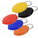Lucky Line Plastic Coin Holder key chain flexible plastic opens with a squeeze and closes when released 941