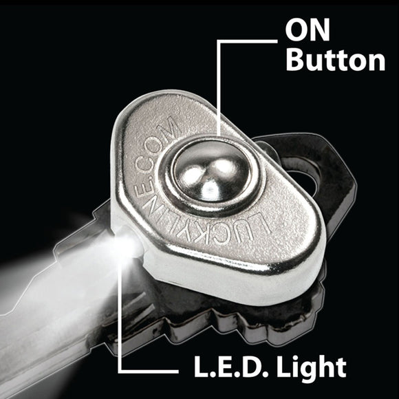 Lucky Line Oval Mini Key Ring with LED Light 63601, 1 - Baker's