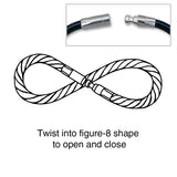 Lucky Line twisty key ring strong flexible corrosion-resistant aircraft cable ring can be permanently closed