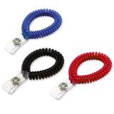 Lucky Line Wrist Coil with Badge Holder superior quality 408 in Black Blue Red Purple Pink