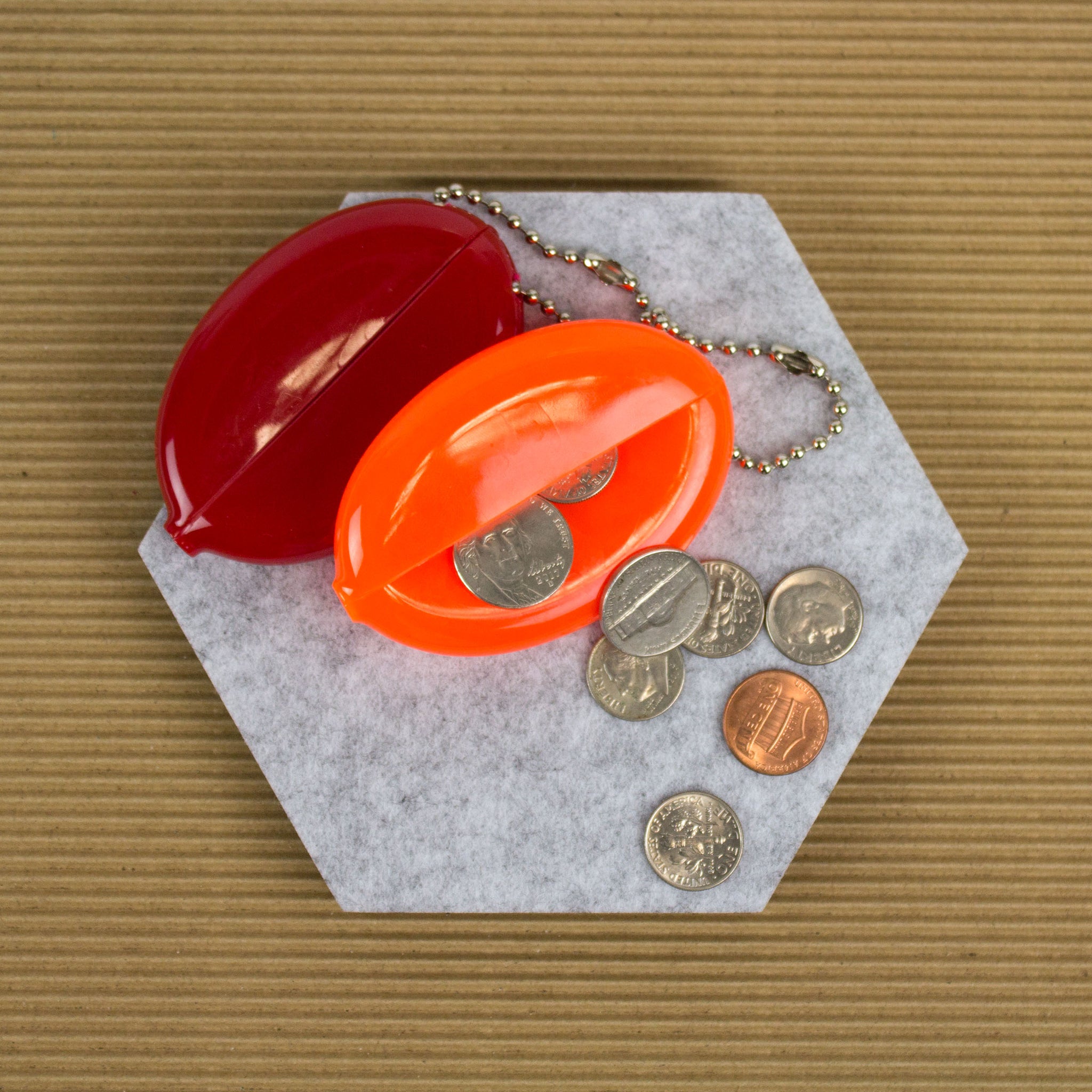 Plastic Coin Holder, Key Chain