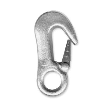 Lucky Line Forged Spring Hooks, Fixed Eye for rope or similar rigging and construction applications A589 A590